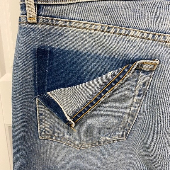 Frame Le Stevie Women's Crop Jeans. Distressed. Blue. Size 29. Streewear. Cute - Picture 9 of 13